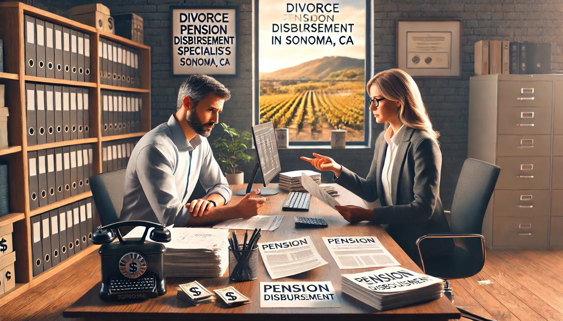 divorce pension disbursement specialists sonoma ca