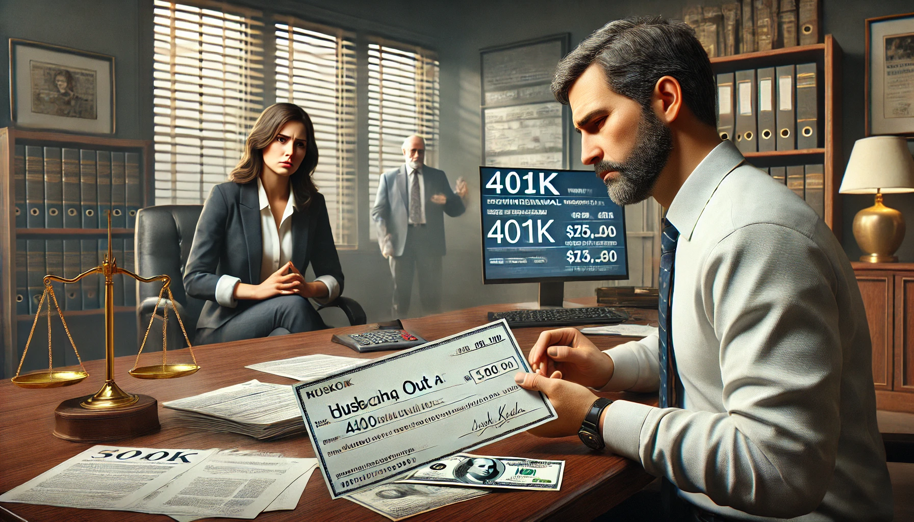 husband cashed out 401k during divorce